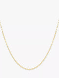 Larnauti gold beaded chain necklace 46cm - British product