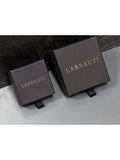 LARNAUTI sunburst hoop earrings gold, imported from the UK