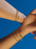 Larnauti gold beaded chain bracelet, UK version