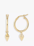 Larnauti pyramid hoop earrings H15W2mm (British brand)