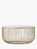 Gallery Direct marble coffee table natural gold round - British product