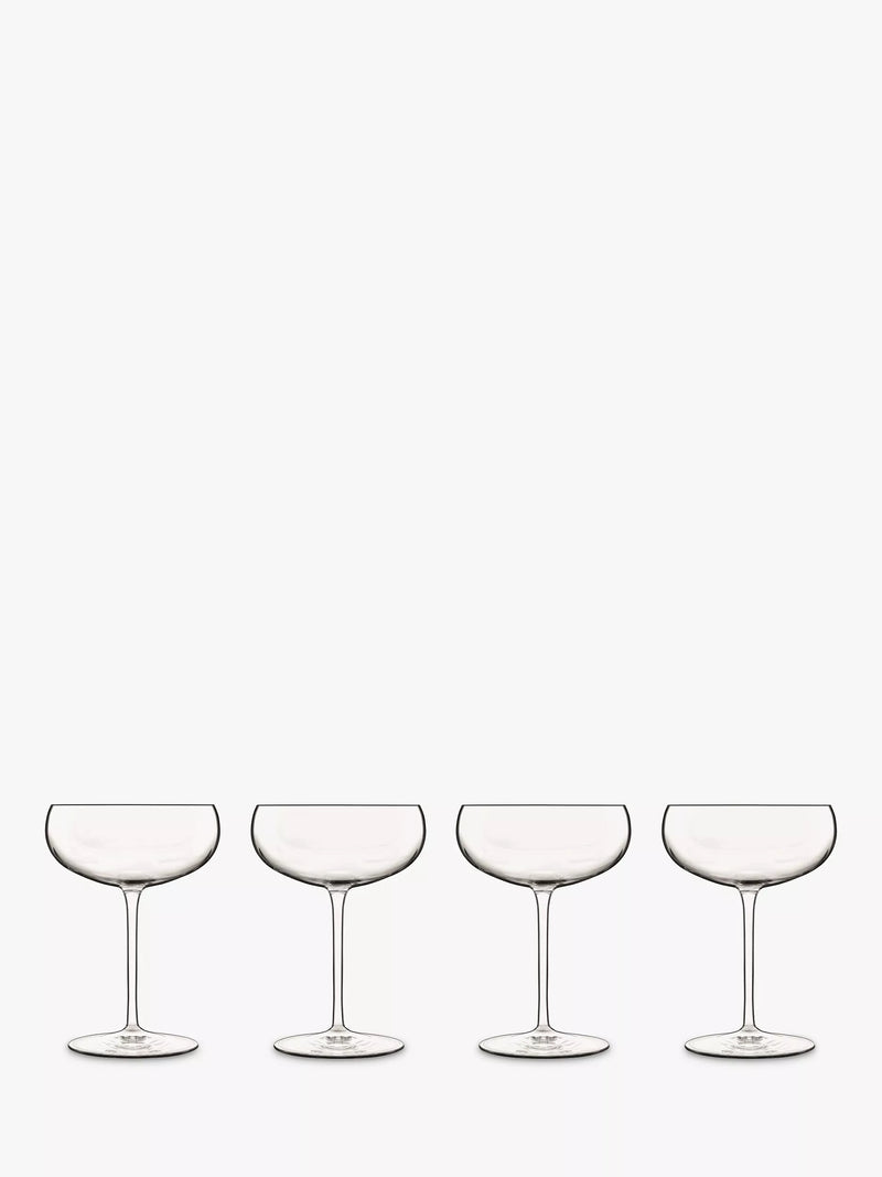 Luigi Bormioli Talismano martini cocktail glass set of 4 clear 300ml (British brand)