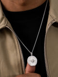 Dower & Hall sterling silver compass necklace diamond (British brand)