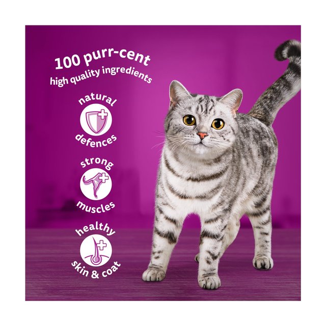 Whiskas 1+ Adult Wet Cat Food Pouches Poultry Feasts 12 x 85g GOODS M&S