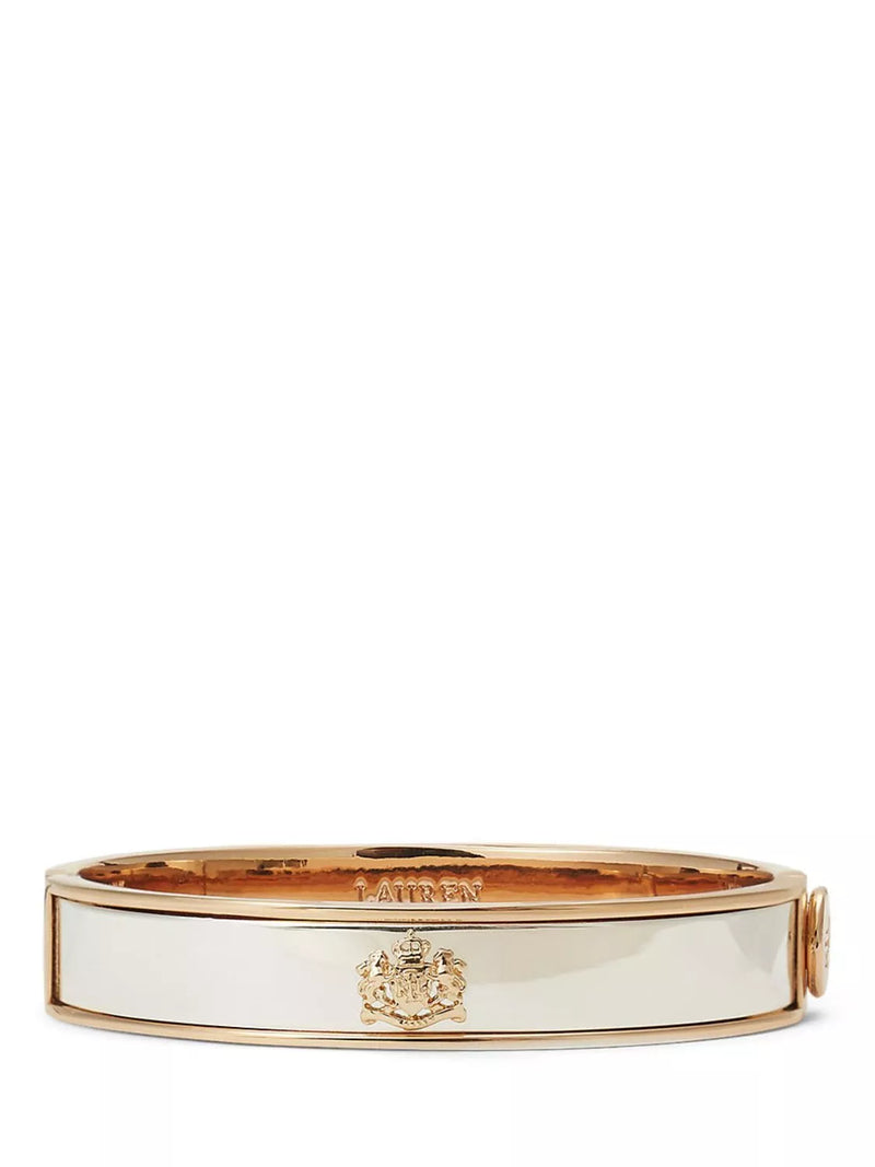 Lauren Ralph Lauren two-tone crest bangle bracelet 19cm, UK version