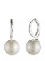 John Lewis Ralph Lauren Pearl Drop Earrings, White/Silver- Buy online at McGrocer