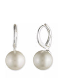 Ralph Lauren pearl drop earrings white silver - British product