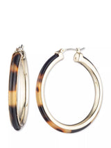 John Lewis Ralph Lauren Large Tortoise Hoop Earrings Brown/Gold- Buy online at McGrocer