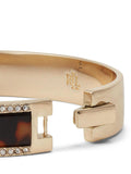 Ralph Lauren gold toned crystal tortoise crest bangle, UK version