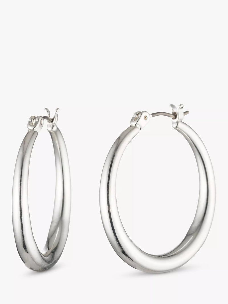 Ralph Lauren Gradual Hoop Earrings silver, imported from the UK