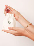 Ralph Lauren layered gold-tone necklace with crest and logo pendant (British brand)