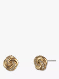 Ralph Lauren knot stud earrings with crystals (British brand)