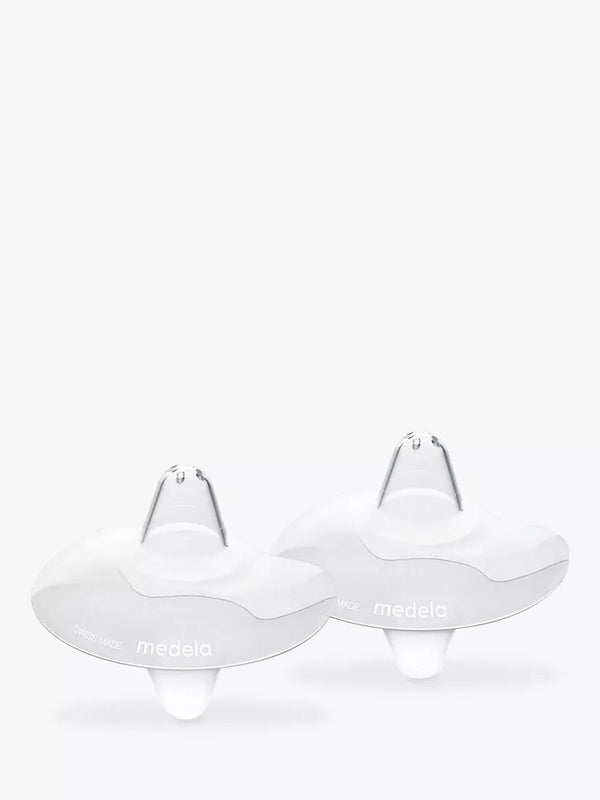 Silicone Nipple Shields, Pack of 2, Clear for Breastfeeding Comfort