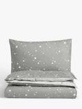 John Lewis Easy Care Star Print Reversible Duvet Cover and Pillowcase Set, Cotbed (120 x 140cm) - McGrocer
