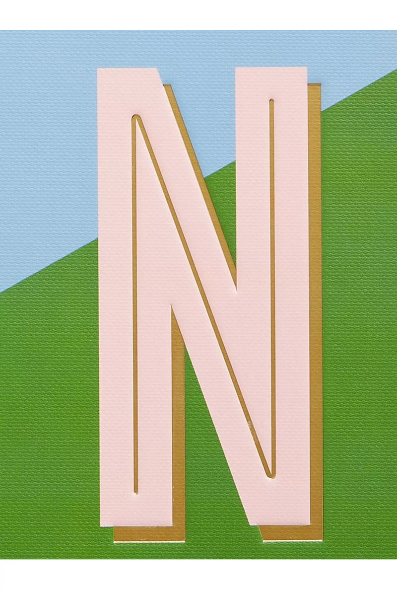 John Lewis A5 Colour Block Initial Notebook - N