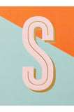 John Lewis A5 Colour Block Initial Notebook - S