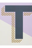 John Lewis A5 Colour Block Initial Notebook - T