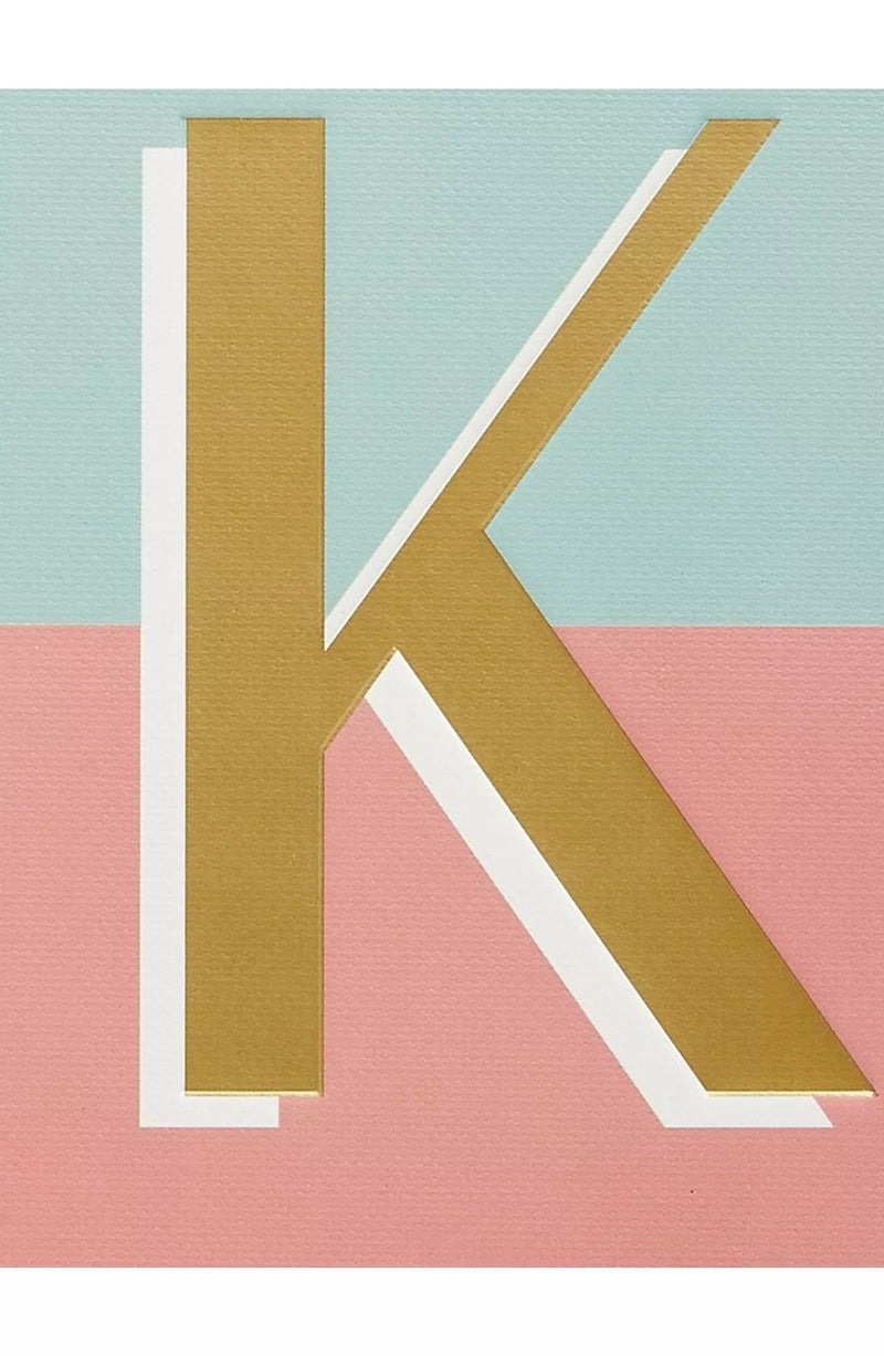 John Lewis A5 Colour Block Initial Notebook - K