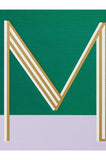 John Lewis A5 Colour Block Initial Notebook - M