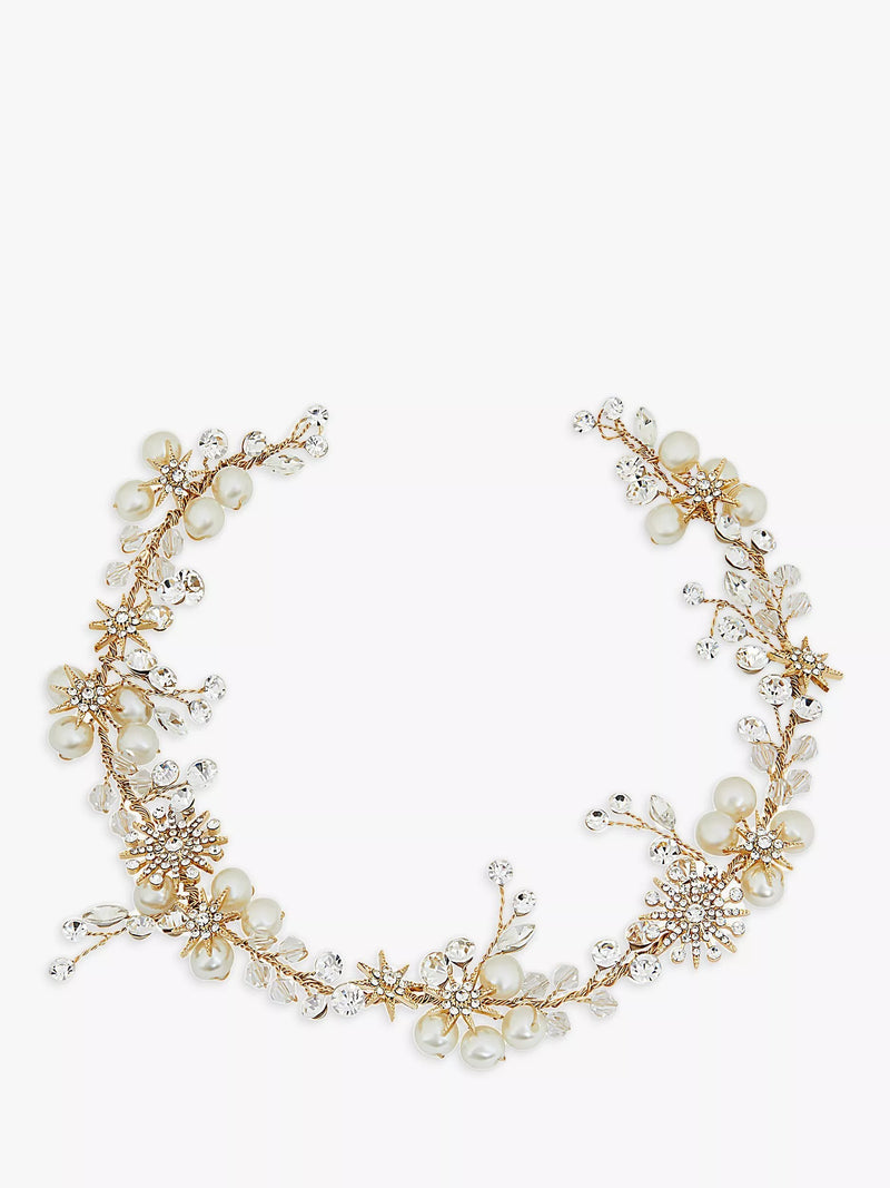 Jon Richard gold star pearl hair vine, UK version