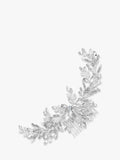Jon Richard silver plated crystal beaded wreath hair comb, UK version