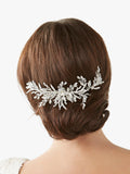 Jon Richard silver plated crystal beaded wreath hair comb, UK version
