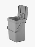 EKO grey food waste caddy 5 litre kitchen bin - British product