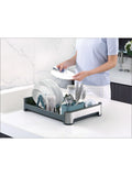 EKO Regal dish drainer with collapsible holders and removable cutlery tray - British product