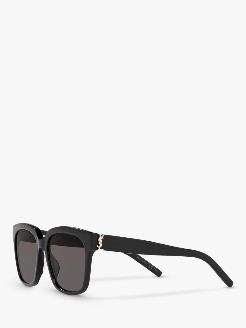 Yves Saint Laurent square sunglasses black frame grey lenses, imported from the UK