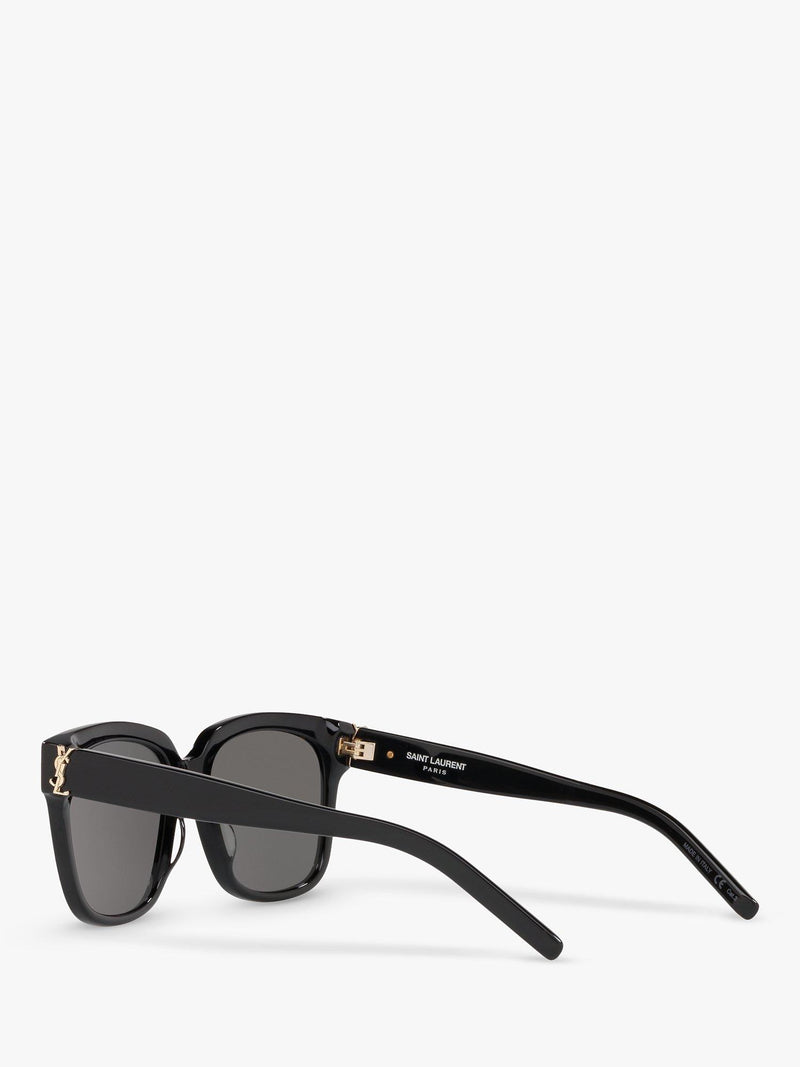 Yves Saint Laurent square sunglasses black frame grey lenses, imported from the UK