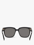 Yves Saint Laurent square sunglasses black frame grey lenses, imported from the UK