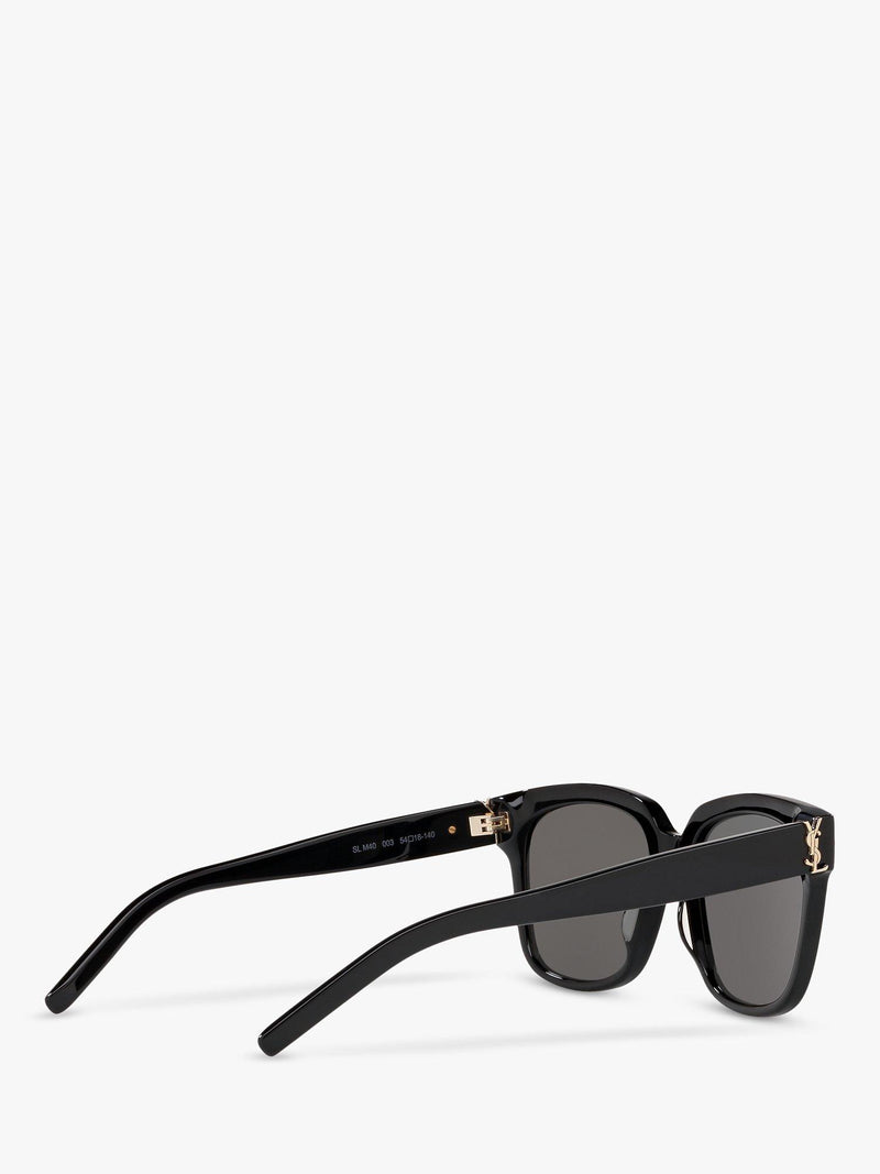 Yves Saint Laurent square sunglasses black frame grey lenses, imported from the UK