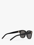 Yves Saint Laurent square sunglasses black frame grey lenses, imported from the UK