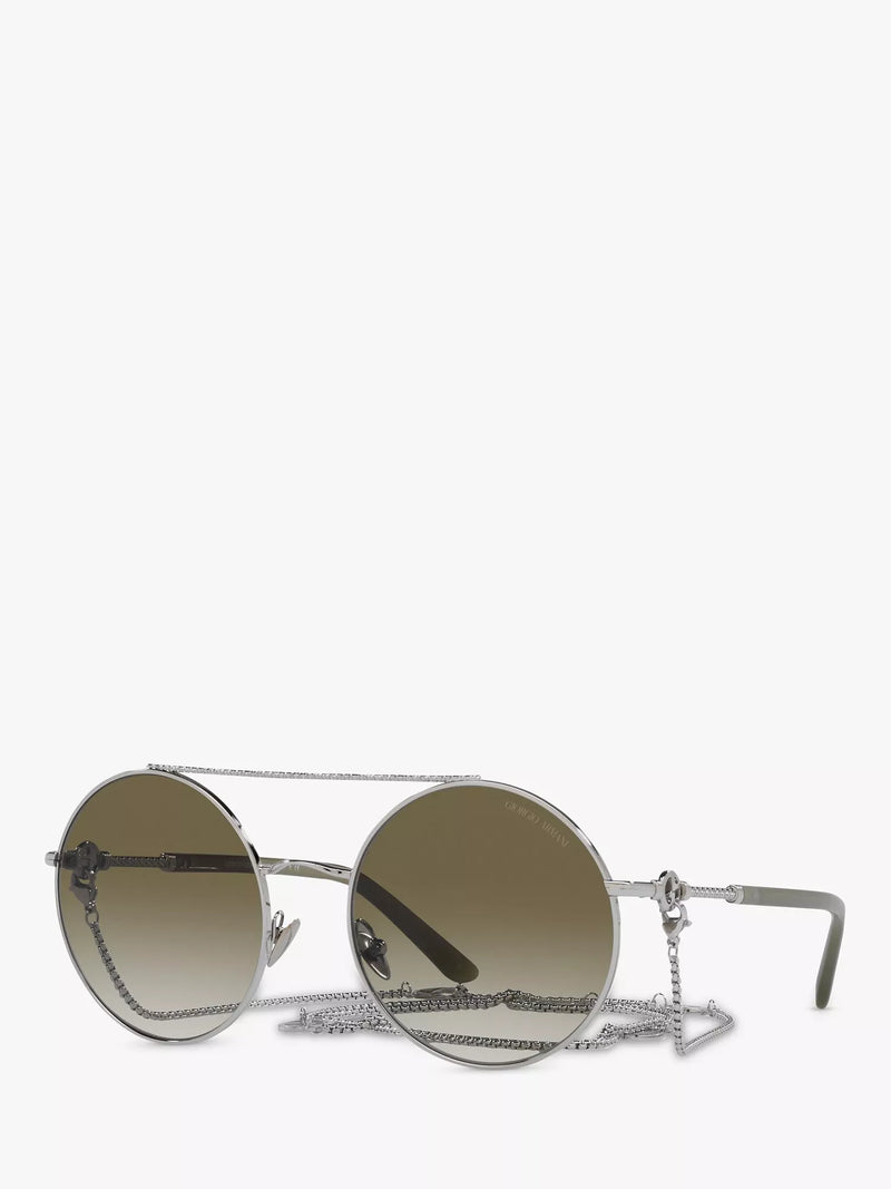Giorgio Armani AR6135 women's round sunglasses, UK version
