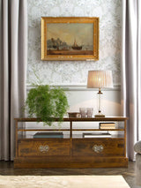 John Lewis Laura Ashley Garrat TV Stand for TVs up to 55 Inch, Dark Brown- Buy online at McGrocer