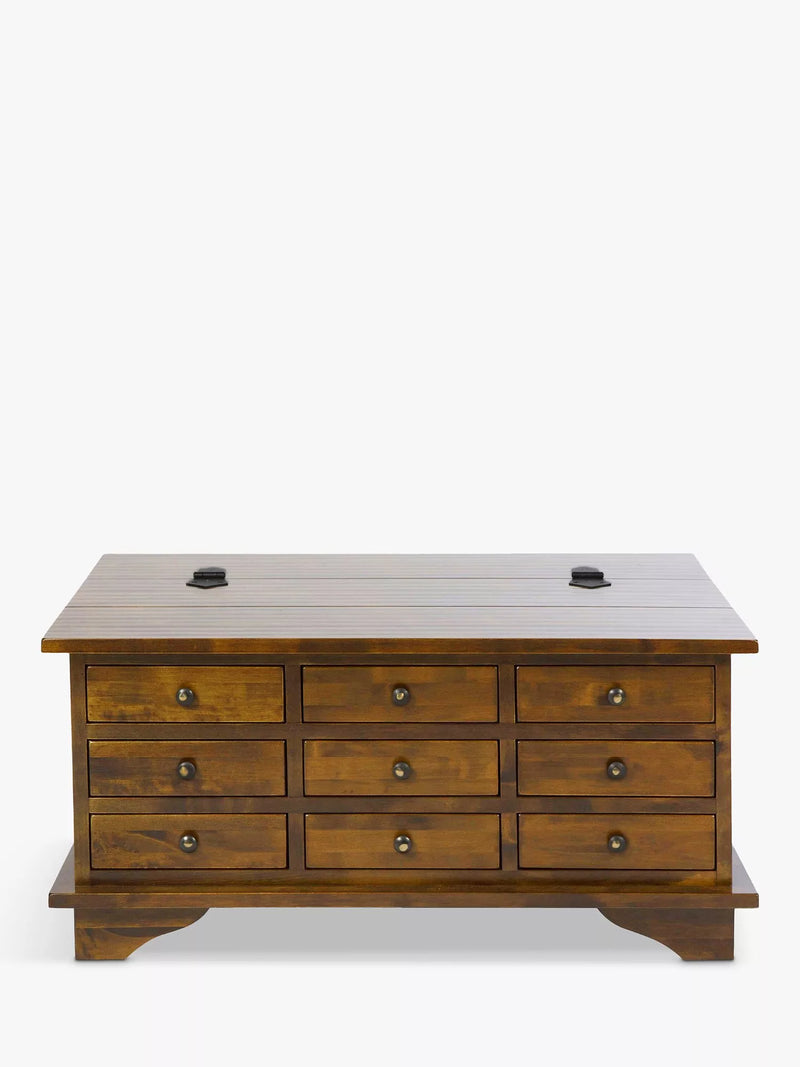 Laura Ashley 9 drawer coffee table dark brown, UK version