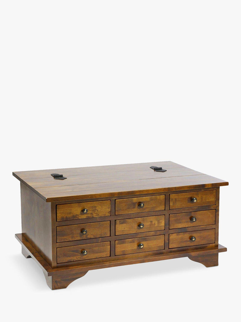 Laura Ashley 9 drawer coffee table dark brown, UK version