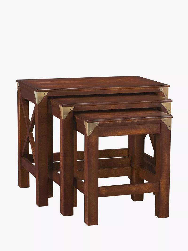 Laura Ashley nest of side tables dark chestnut (British brand)