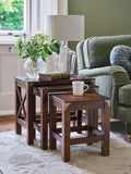 Laura Ashley nest of side tables dark chestnut (British brand)