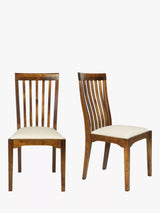 John Lewis Laura Ashley Garrat Dining Chairs, Set of 2, Dark Brown- Buy online at McGrocer