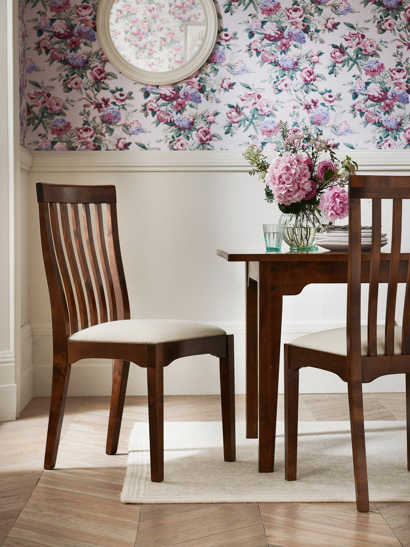 Laura Ashley Garrat dining chairs dark brown set of two, UK version