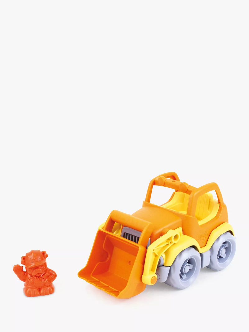 Green Toys scooper truck with bulldog figure, UK version
