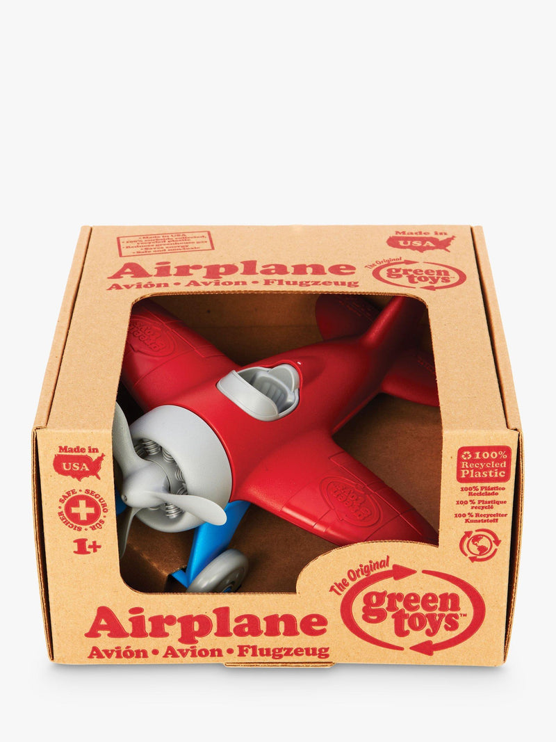 Green Toys seaplane red recycled plastic toy (British brand)