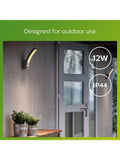 Philips Splay LED motion sensor outdoor wall light anthracite, imported from the UK
