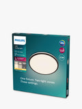 Philips flush ceiling light black 40cm (British brand)