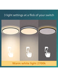 Philips flush ceiling light black 40cm (British brand)