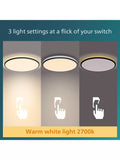 Philips flush ceiling light black 40cm (British brand)
