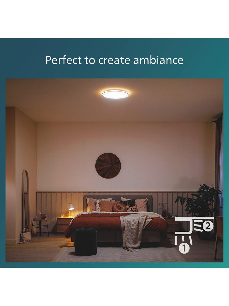 Philips flush ceiling light black 40cm (British brand)