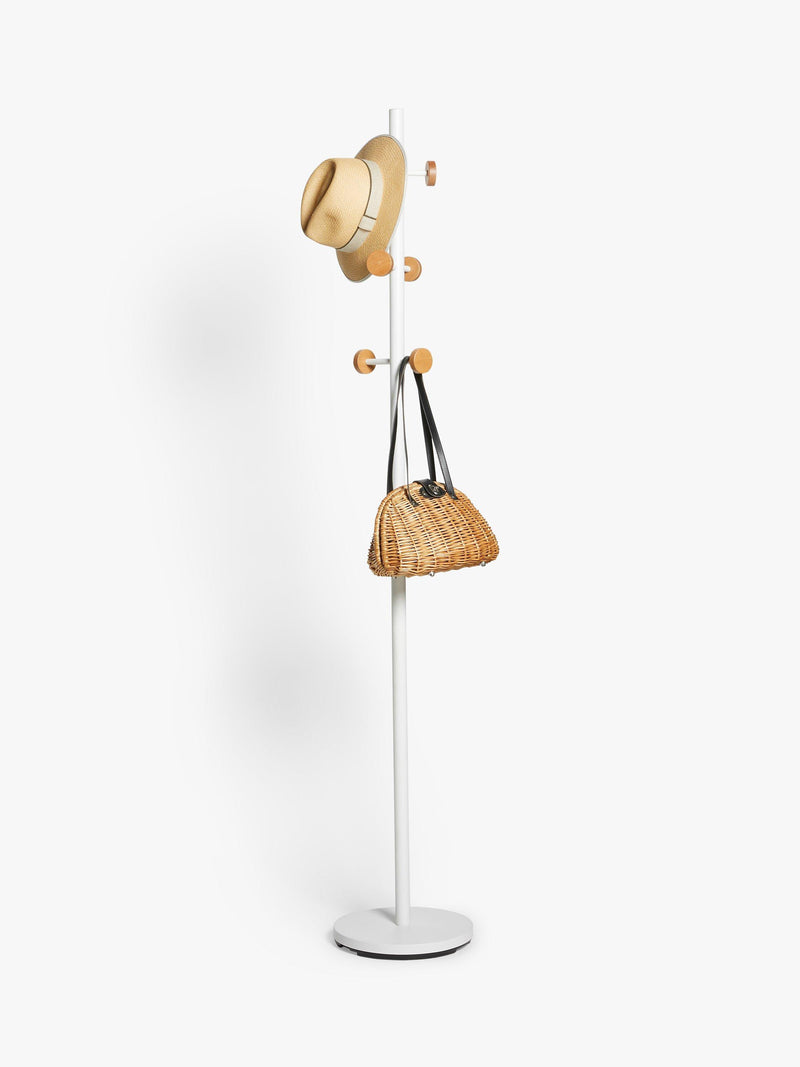 John Lewis coat stand with 6 wood hooks (British brand)