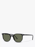 Ray-Ban Elliot round sunglasses black frame green glass lenses (British brand)